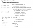 Egyenlet rendszer – megoldás kép 1