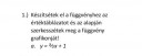 Függvény számítás és ábrázolás – megoldás kép 1