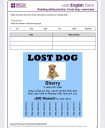 Lost dog poster  – feladat kép 2